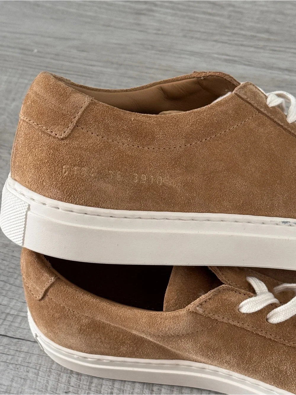 Woman by Common Projects Original Achilles Low Suede tan Sneakers shoes size 38
